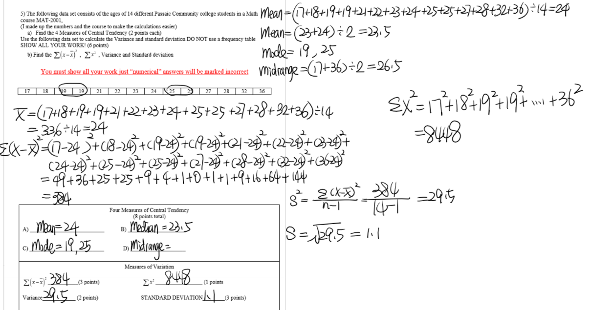 55 (n = 55 ) state the value of z= (2 points)