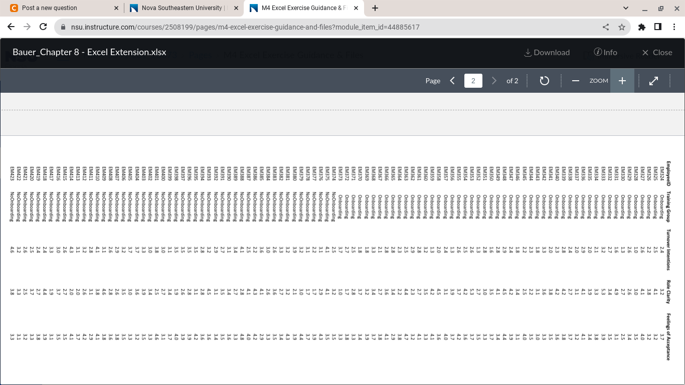 t-test. Now, imagine that your organization would like to evaluate its onboarding