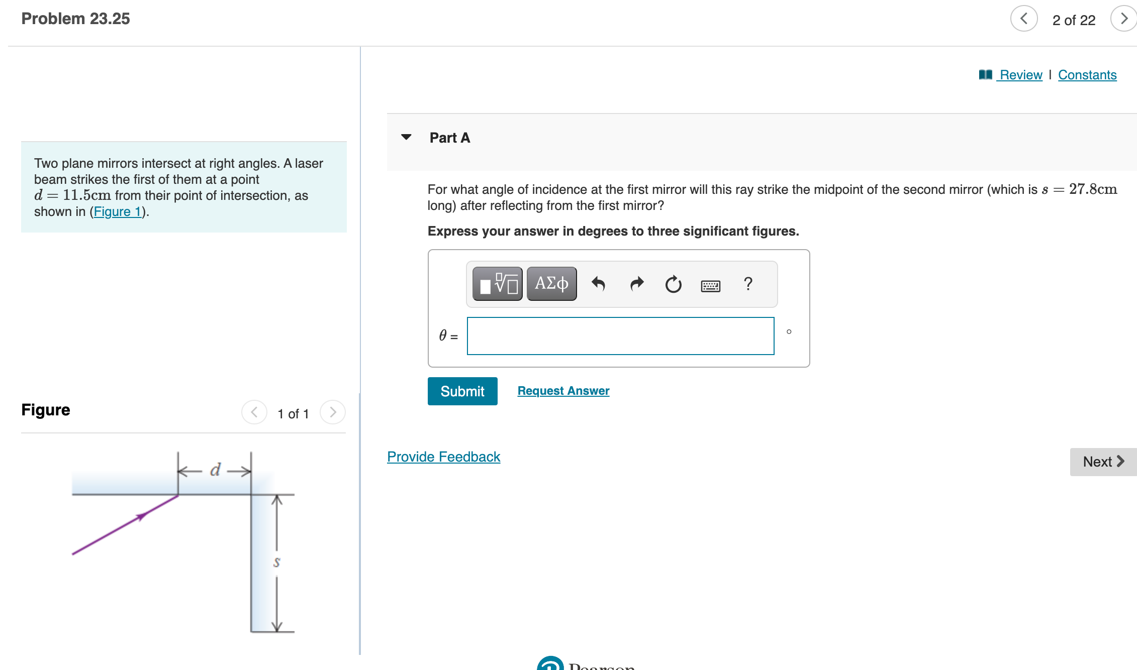  Problem 23.25 2 of 22 Review | Constants Part A Two