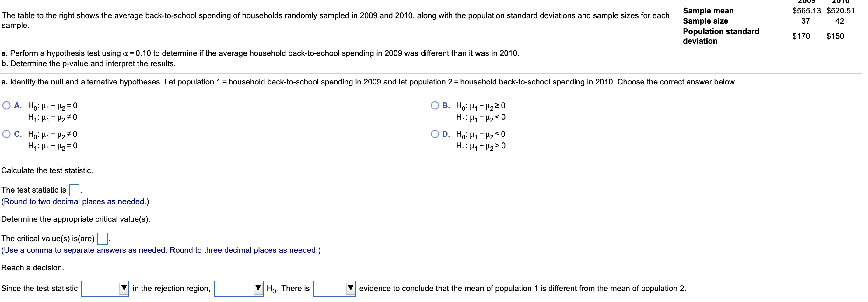 do it fast The table to the right shows the average back-to-school