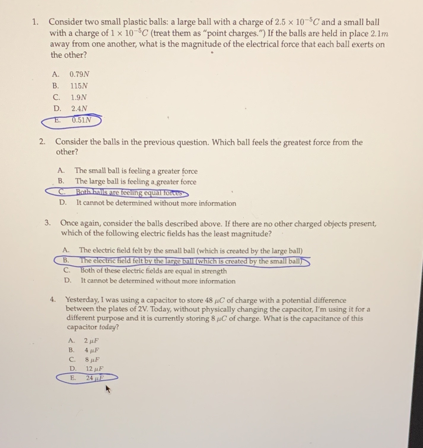 Please explain the reasoning for 2 and 3. 1. Consider two small