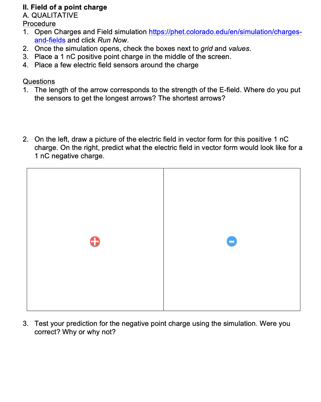 of a Point Charge ................................................................. 2 III. Multiple Charges ......................................................................... 5 IV.