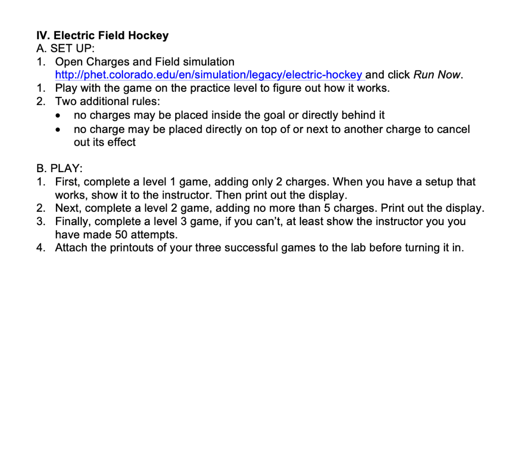 of Electric Fields. You'll then use all this awesome knowledge to play