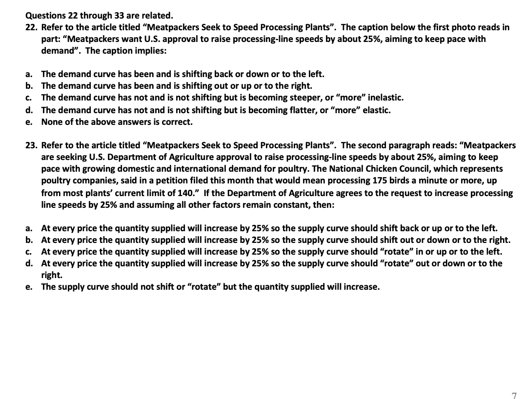 = 2.00 + 4.0P. The quantities are measured in billions of chickens