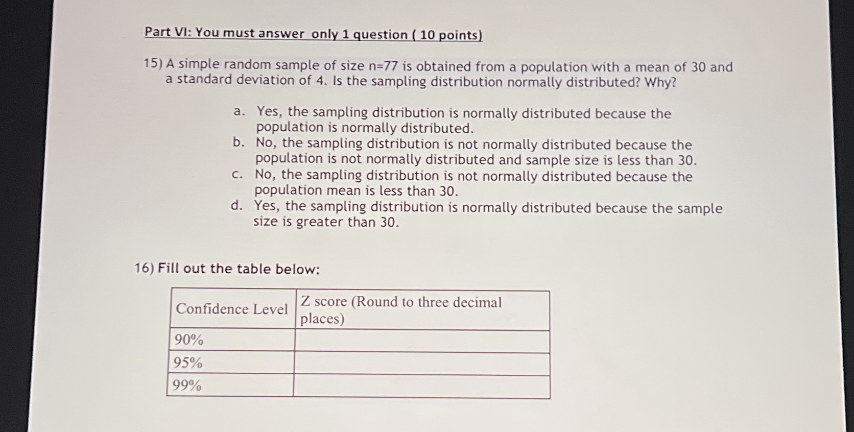Part VI: You must answer only 1 question ( 10 points)