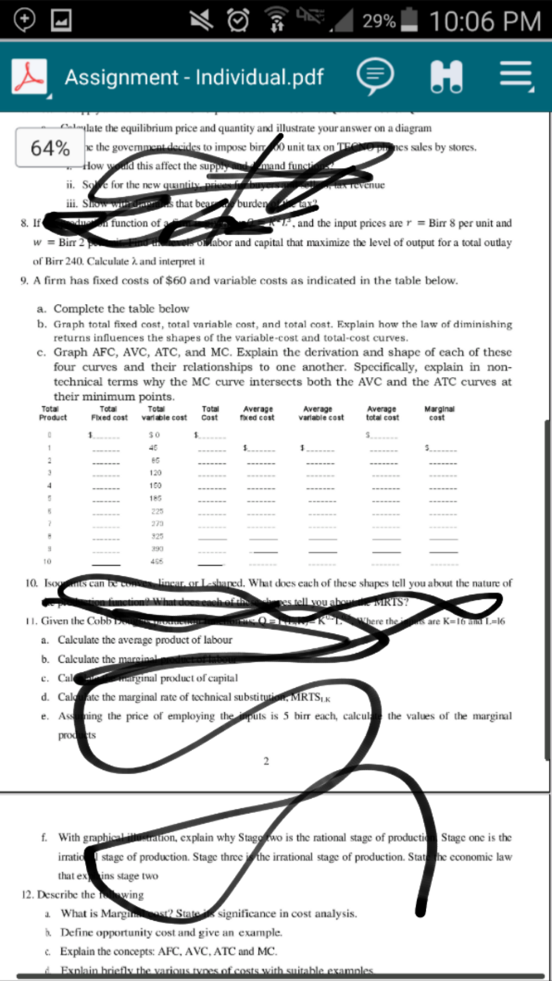 AY 29% 10:06 PM Assignment - Individual.pdf E Caleylate the equilibrium