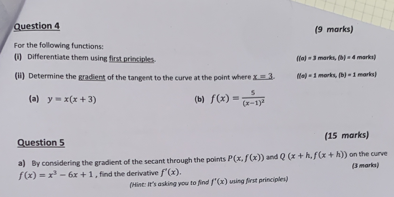 please help answer the attached practise questions, thank you. Question 4 (9