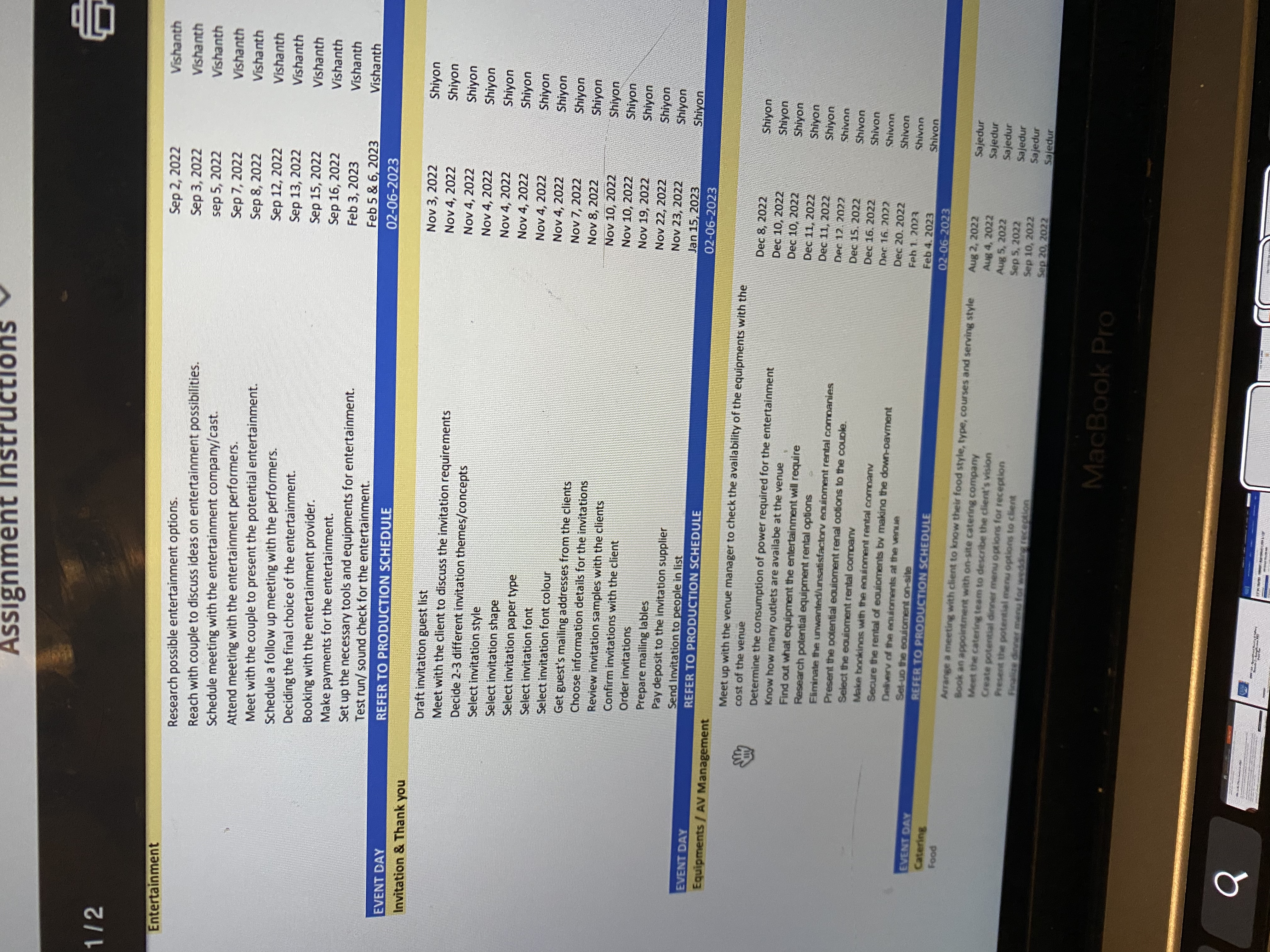 the event. Remember that this event has not yet happened. So, identify