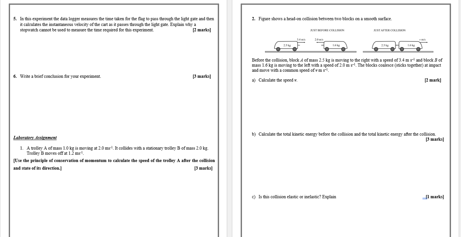 the mass of cart A (but keep the mass of cart B