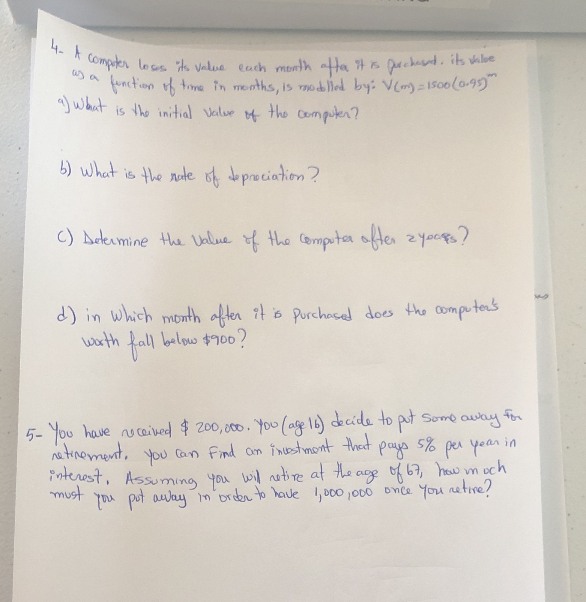 Question 4 and 5 no need long explanation 4- A comaster loses