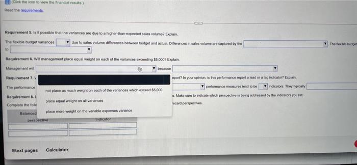 criteria is to investigate all variances equal to or exceeding $5,000 and