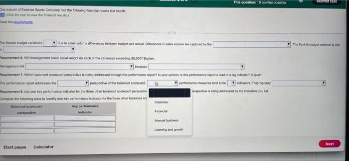 to a higher-than-expected sales volume? Explain 6. Will management place equal weight