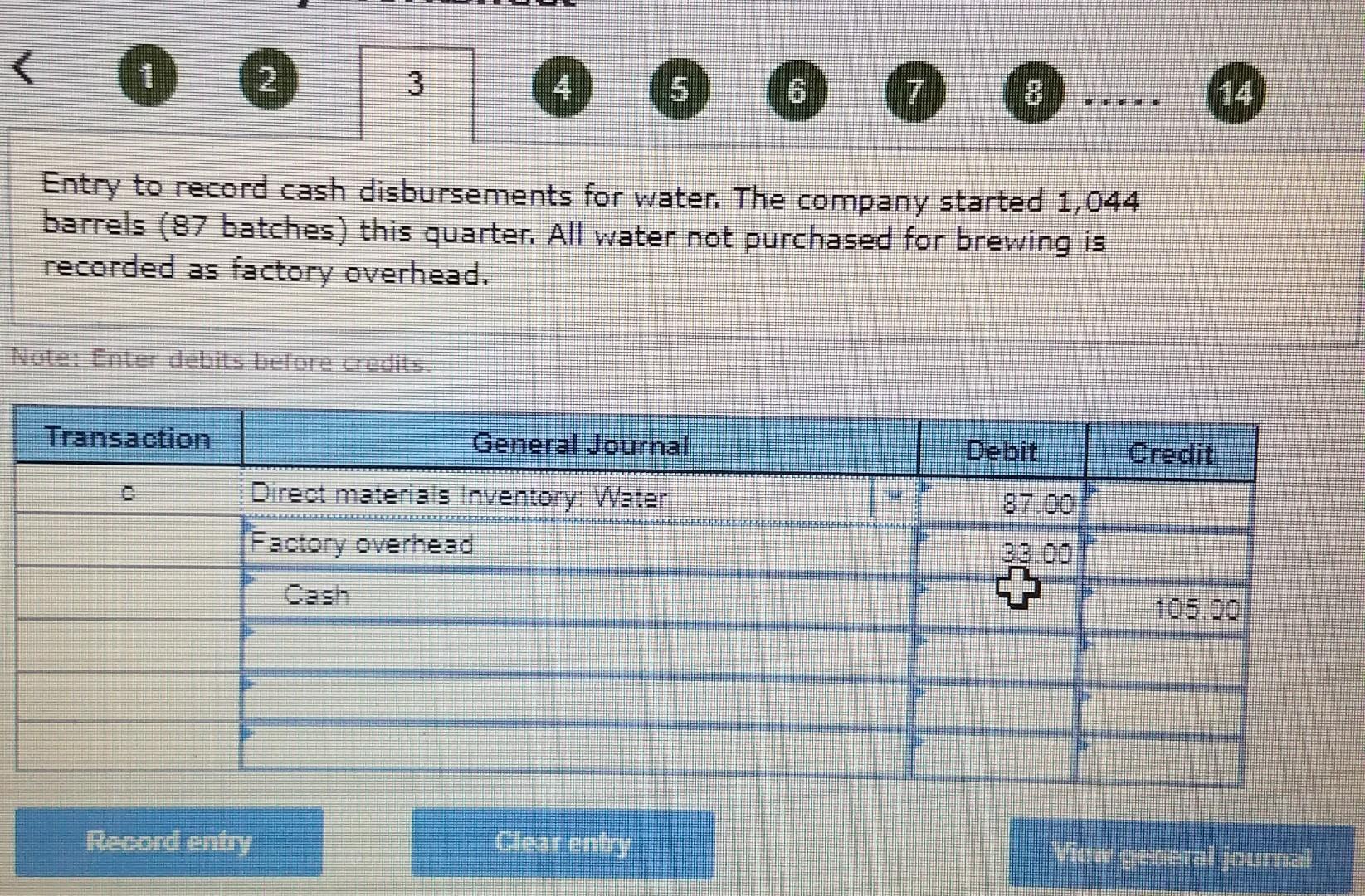 Disbursements Malted-Barley extract (2,080 pounds @ $2.10/pound) Wheat extract (1,980 pounds @