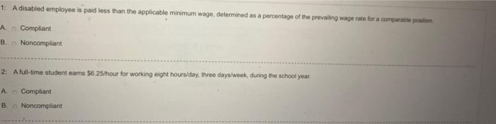 than the applicable minimum wage, determined as a percentage of the prevailing