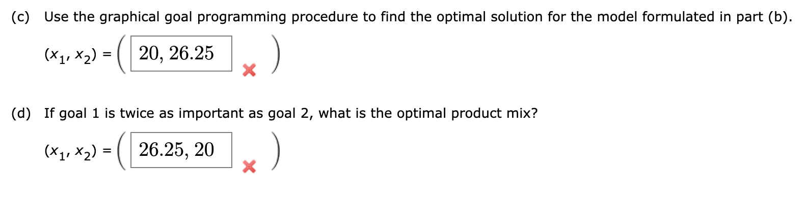 answers only thank you. level goals. Goal 1: Produce at least 30