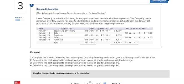 plz expert help mee Check my work 3 Part 1 of 2