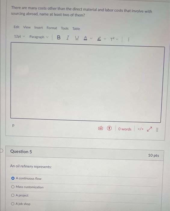 please answer both question There are many costs other than the direct
