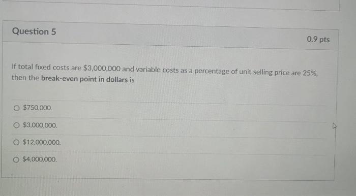 the cost for a company Decor 100.000. What is the marginal afety