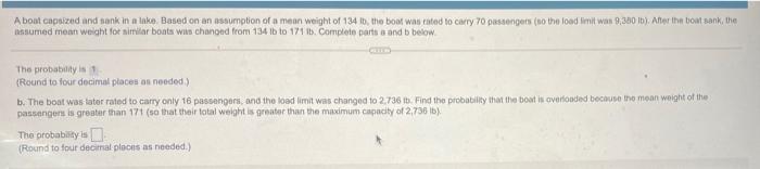  answer please Aboat capsized and sank in a lake. Based on