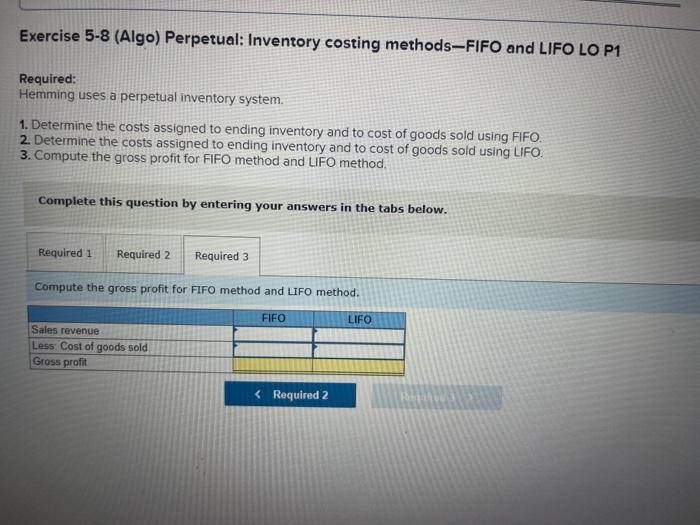 sales for its only product. Units Sold at Retail Units Acquired at