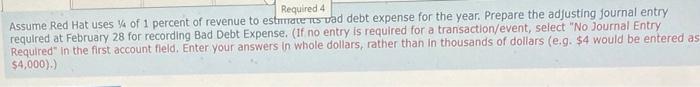February 28, 2019. Credits Debits $984, 750 Accounts Receivable Allowance for Doubtful