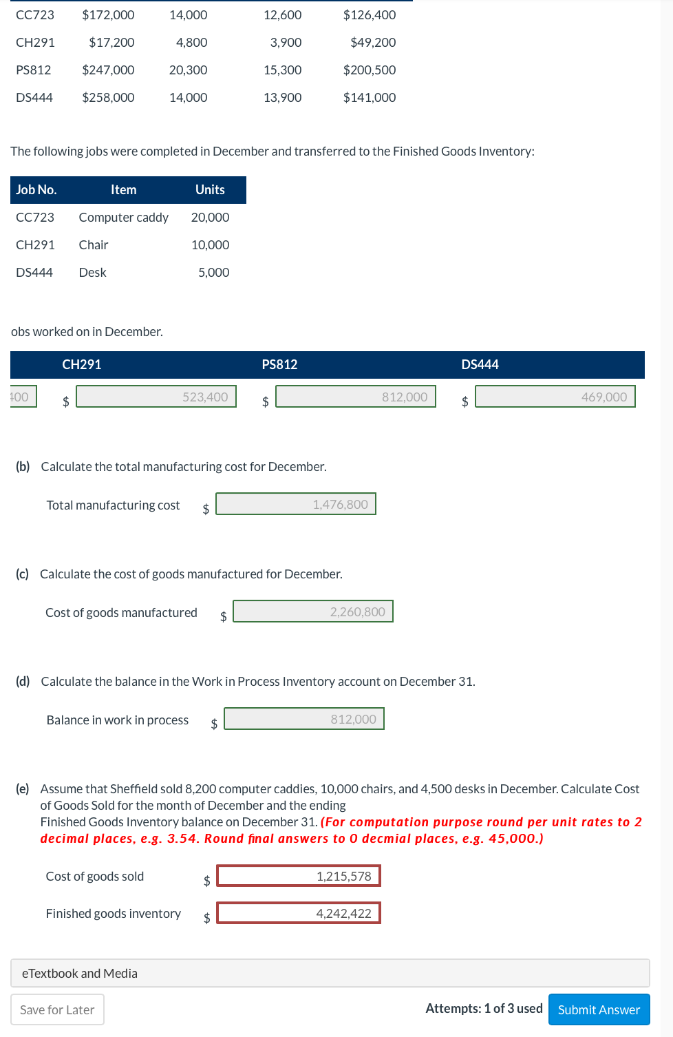 computer furniture. Sheffield uses a job order costing system. On November 30,