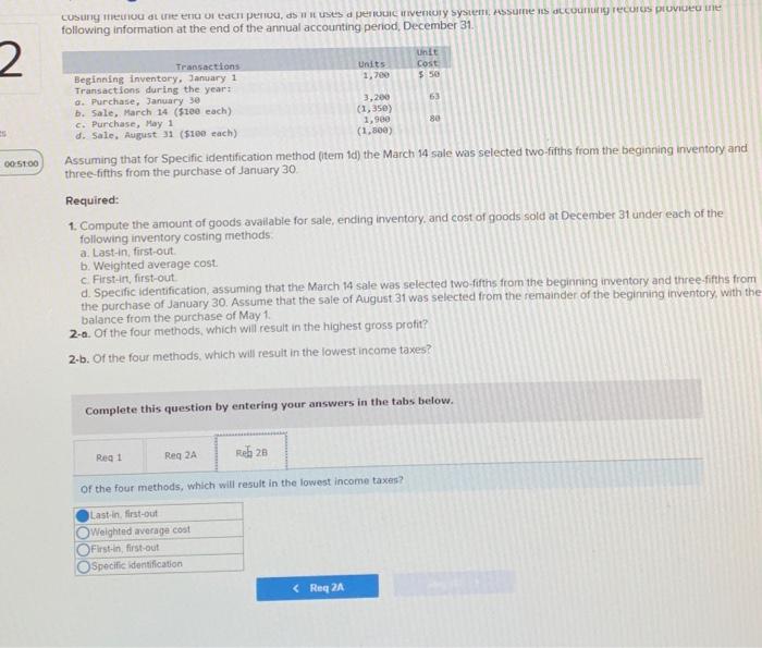 at the end of the annual accounting period, December 31 63 00