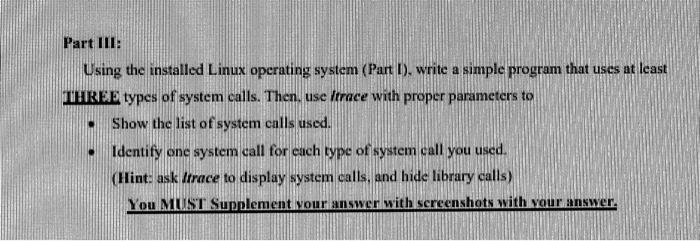  Part III: Using the installed Linux operating system (Part 1), write