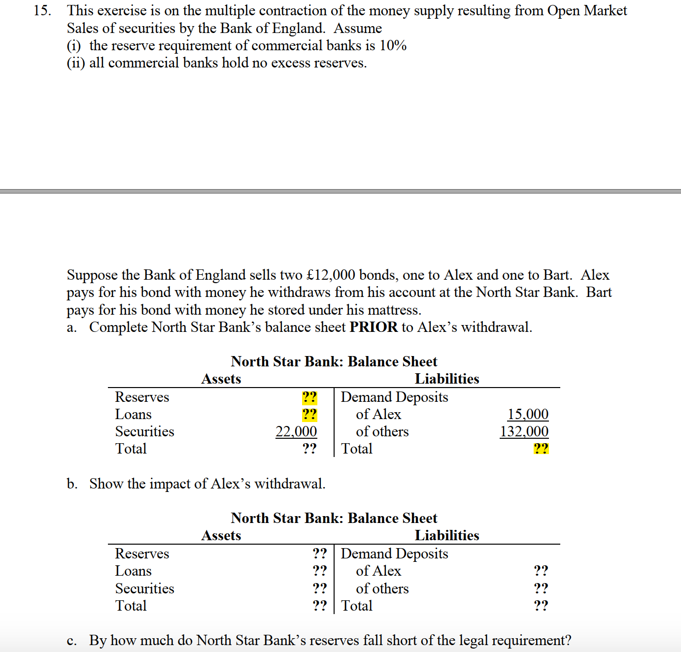 how do i calculate the t account? 15. This exercise is on