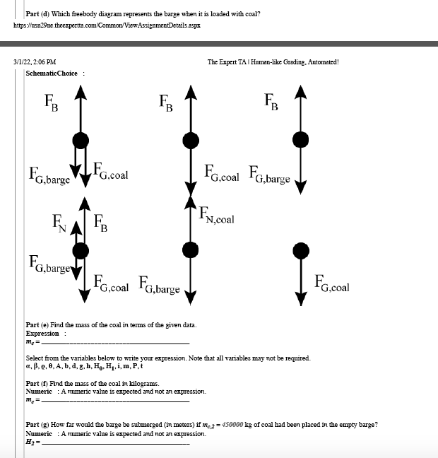 A = 550 m and height H = 2.0 m. When empty
