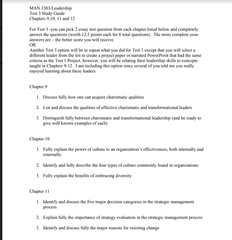 in the strategic management process 2. Explam fully the importance of strategy