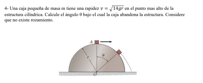 4- Una caja pequea de masa m tiene una rapidez v =