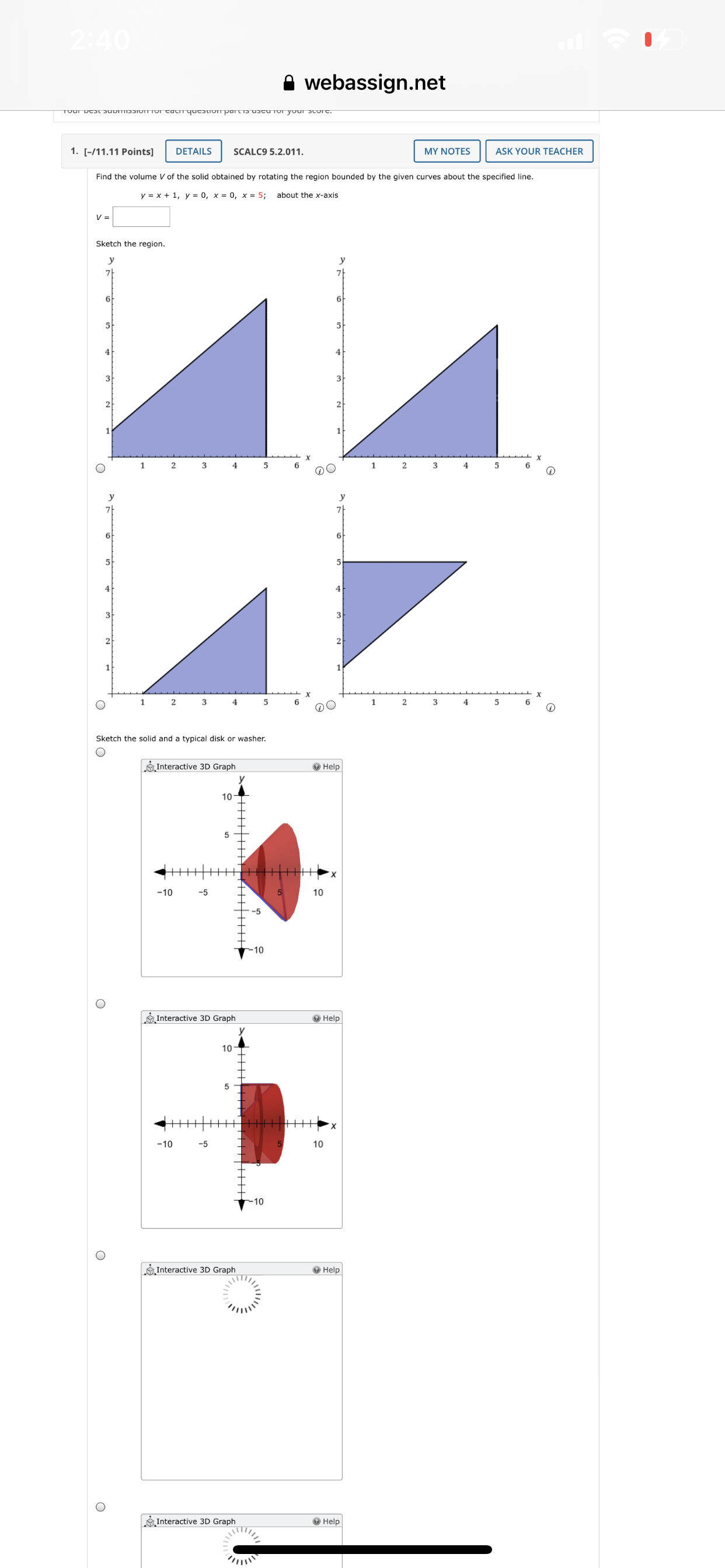 -5 10 -10 O Interactive 3D Graph Help 10 5 -10 -5