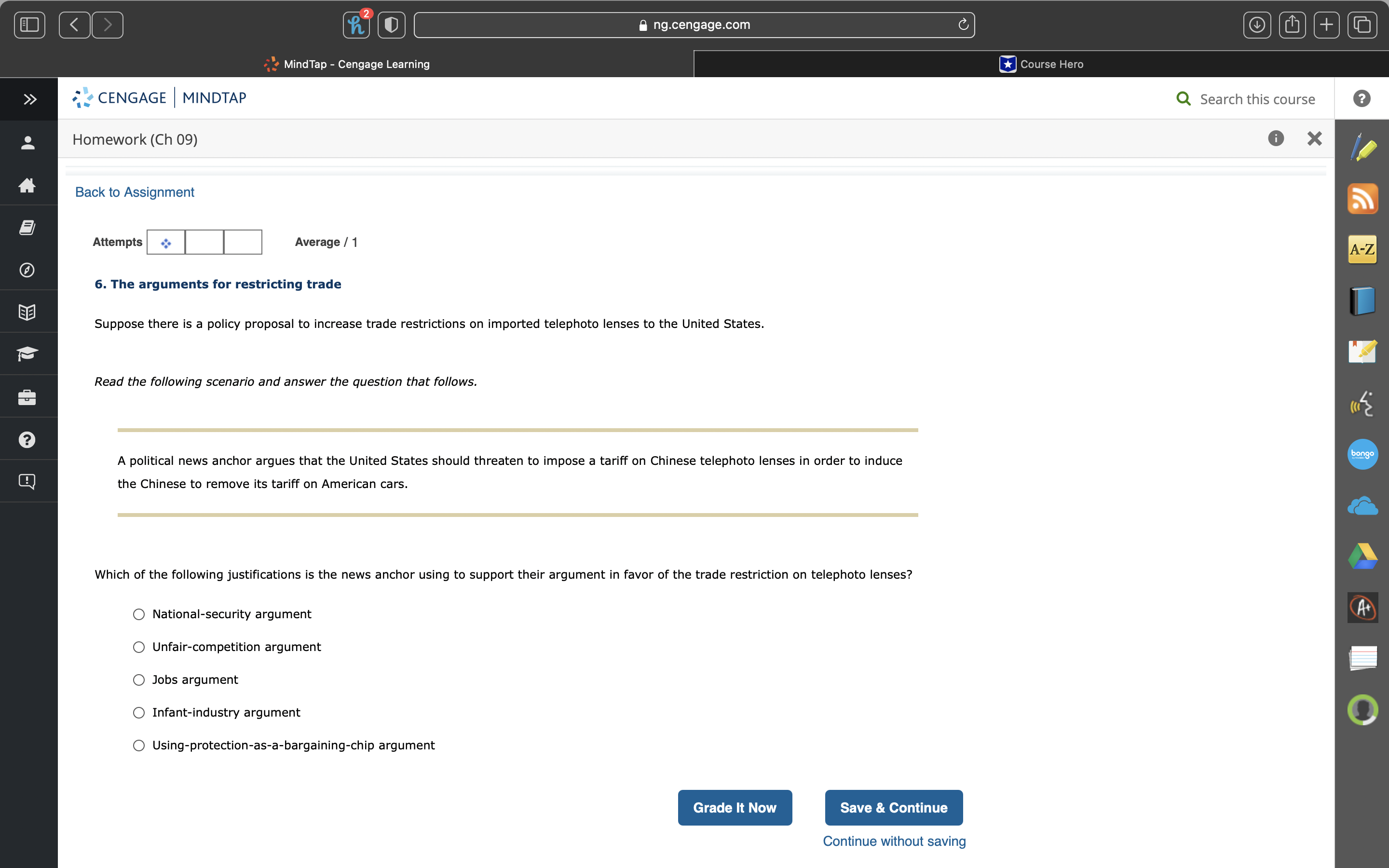 MindTap - Cengage Learning U Course Hero >> '2. CENGAGE I