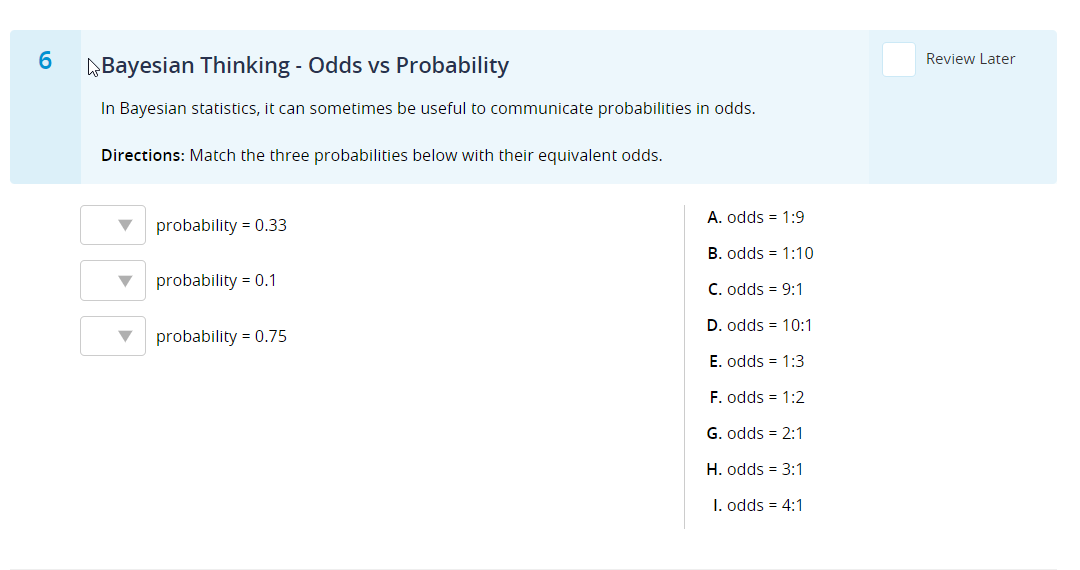 6 Bayesian Thinking - Odds vs Probability Review Later In Bayesian