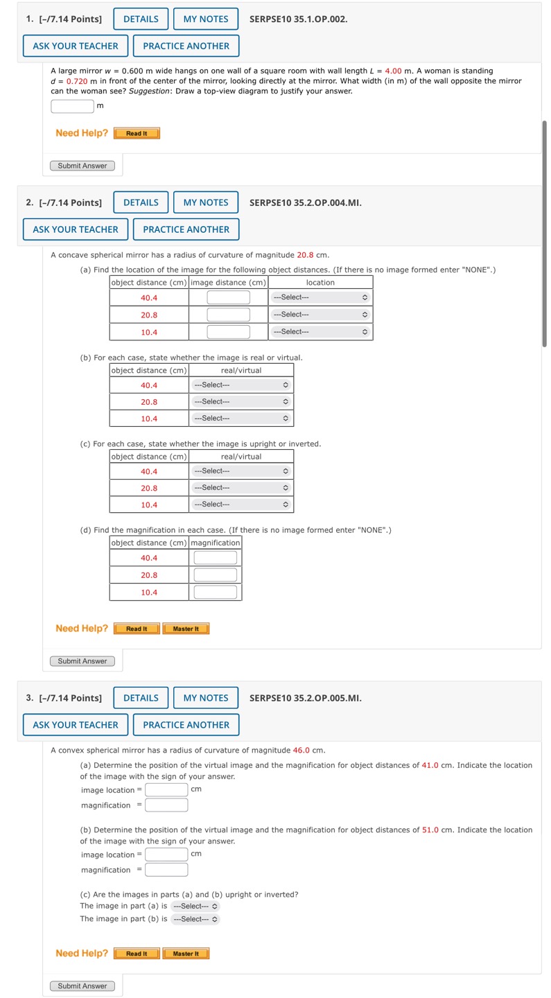  1. [-/7.14 Points] SERPSE10 35.1.0P.002. ASK YOUR TEACHER PRACTICE ANOTHER A