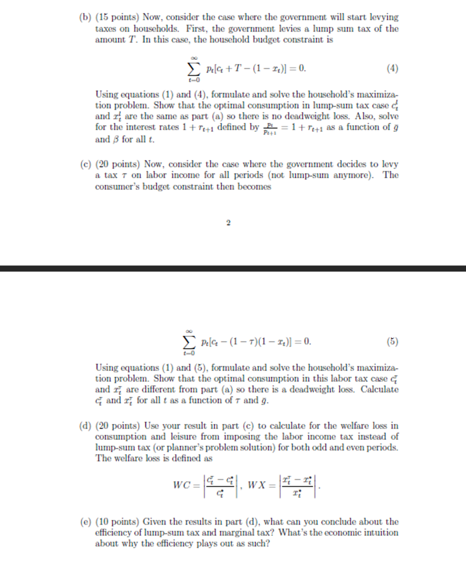 bit about taxation. The following model is based on the paper by