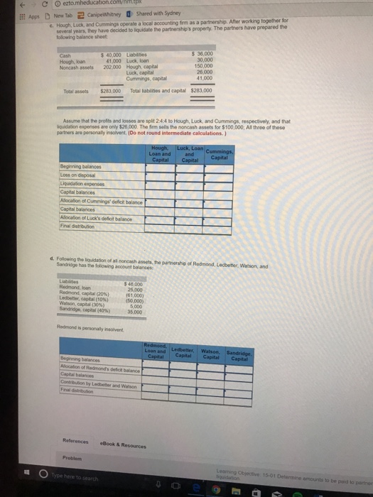 with Sydney Following is a series of independent cases. In each situation,