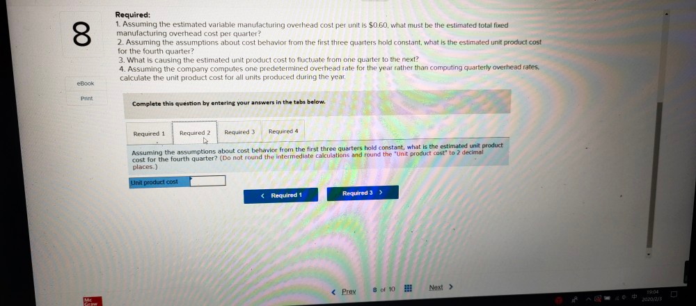 seasonal variations in demand. The company uses a job-order costing system and