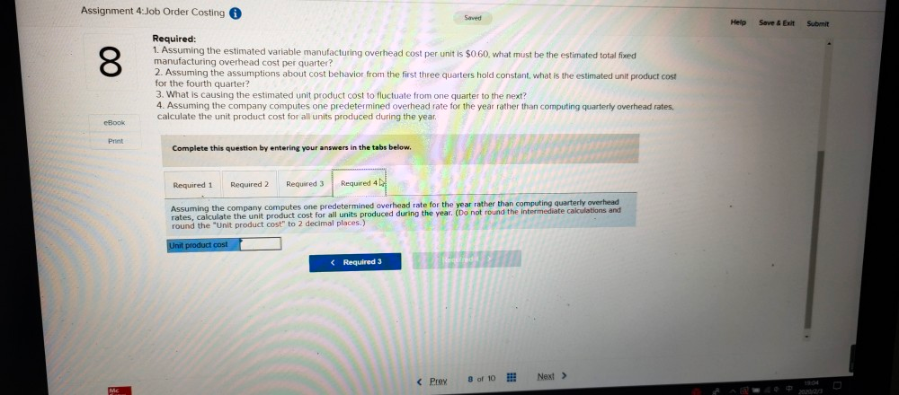 of units to be produced as the allocation base. Its estimated costs,