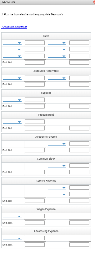 Purchased chemical supplies for $1.880 cash. Paid office rent for October, November,