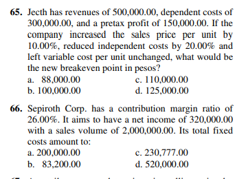 Managerial AccountingHi CH Tutor! Please help me to answer these questions on