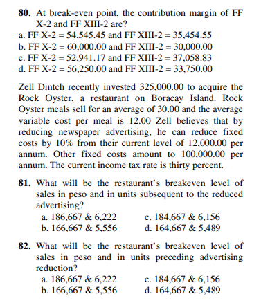 320,000.00 with a sales volume of 2,000,000.00. Its total fixed costs amount