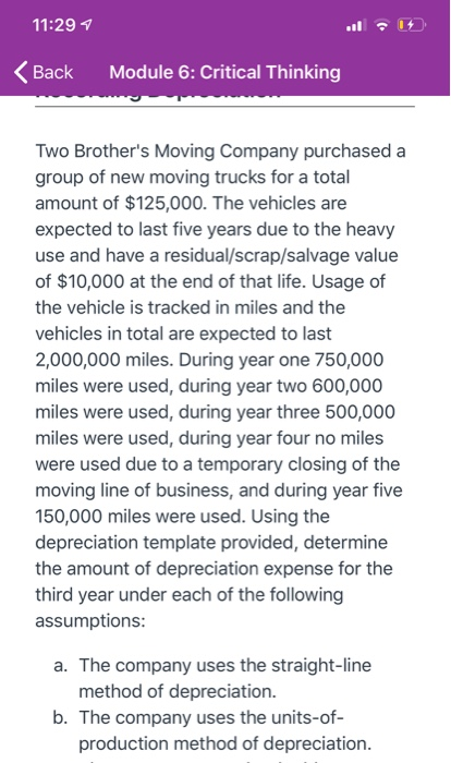  11:29 7 ( Back Module 6: Critical Thinking Two Brother's Moving