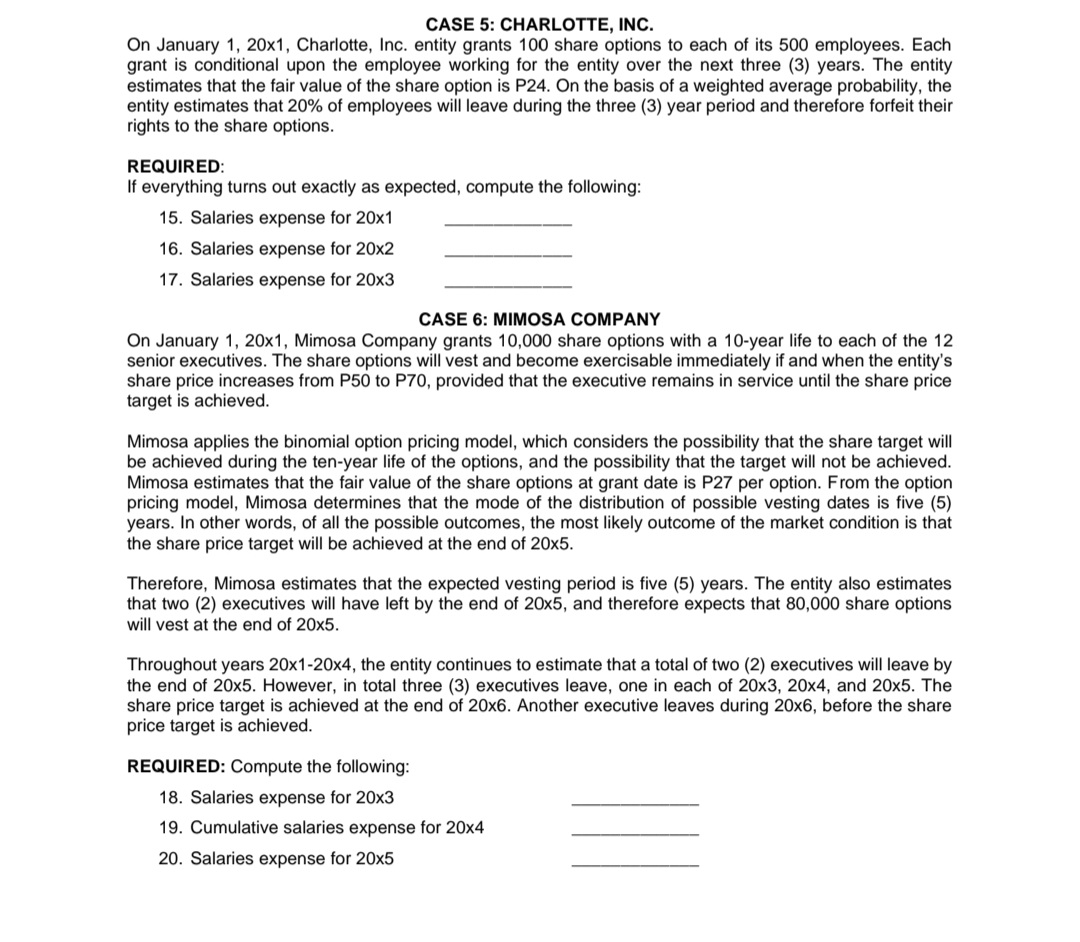 auditing and assurance 2, please do help me! CASE 5: CHARLOTTE, INC.