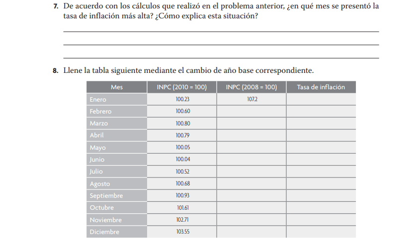 7. De acuerdo con los calculos que realize en el problema