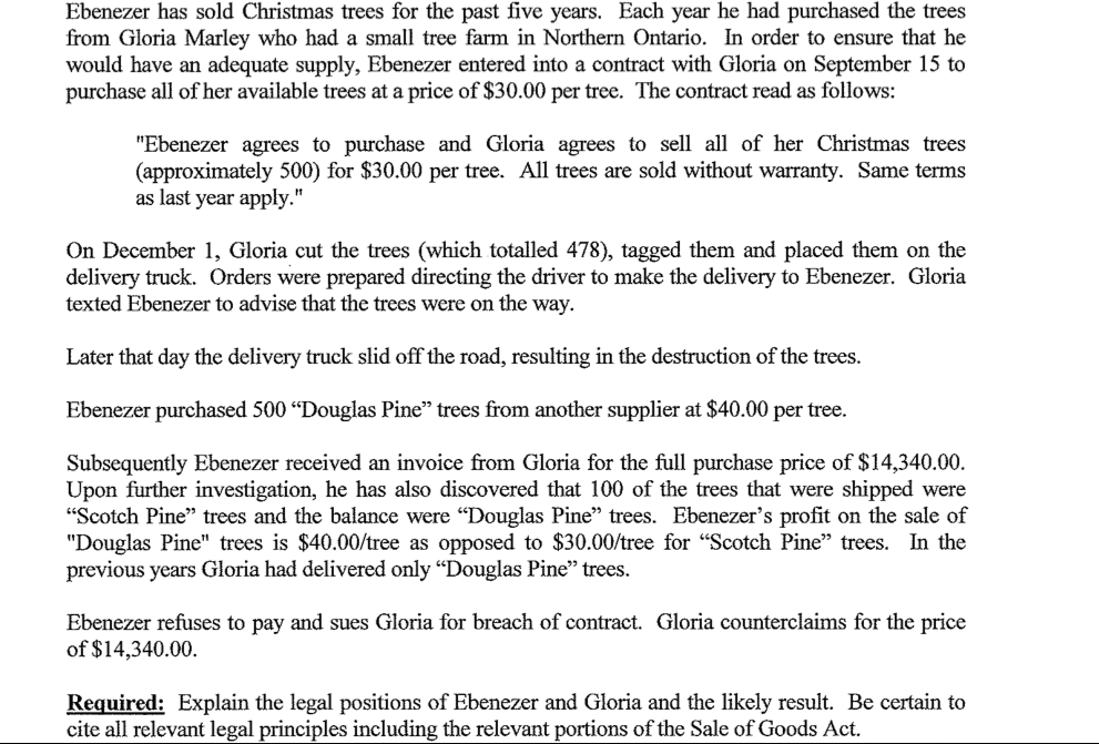 pls provide solution for this problem Ebenezer has sold Christmas trees for