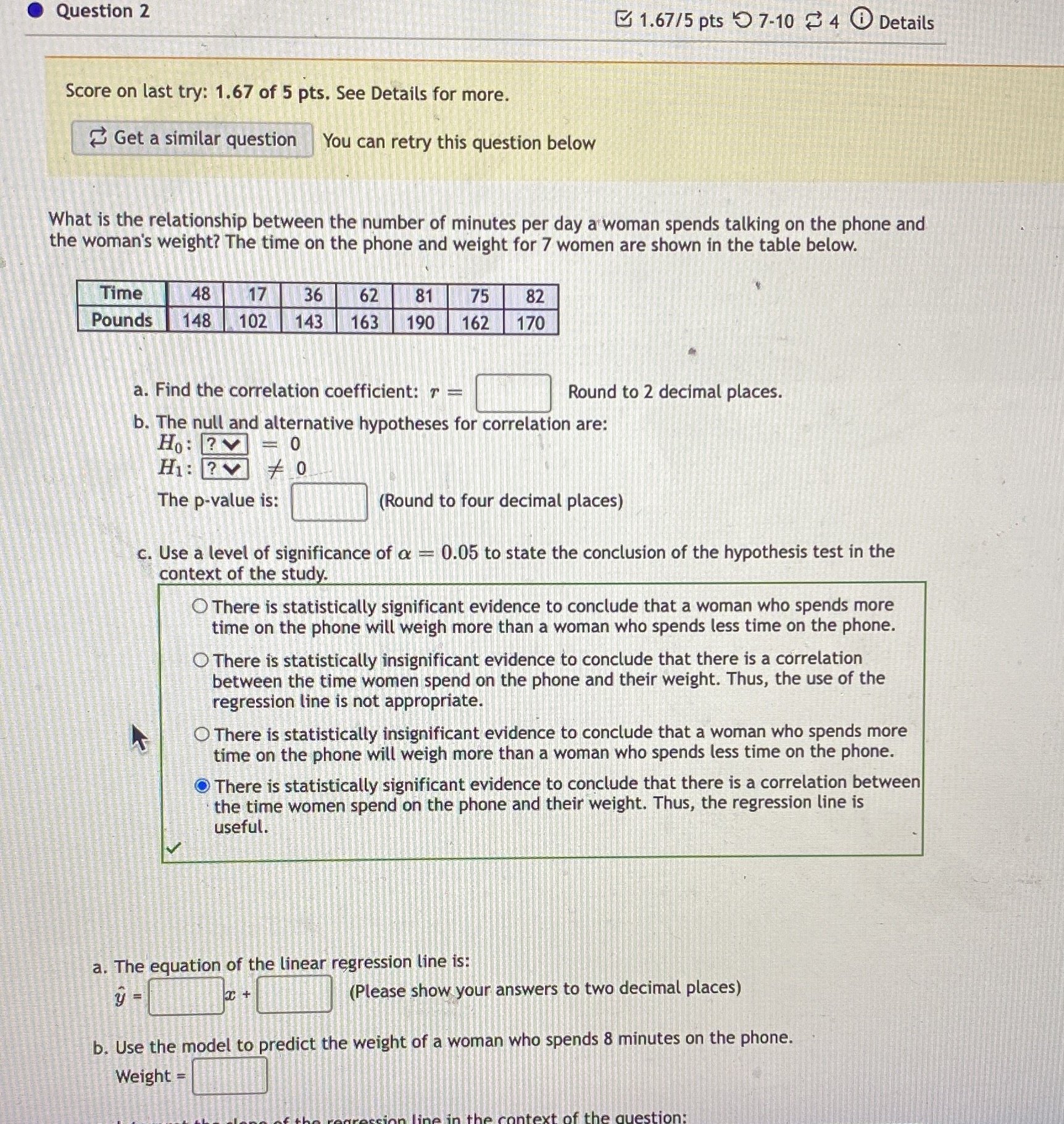 answer all please. Question 2 1.67/5 pts 9 7-10 ~ 4 0