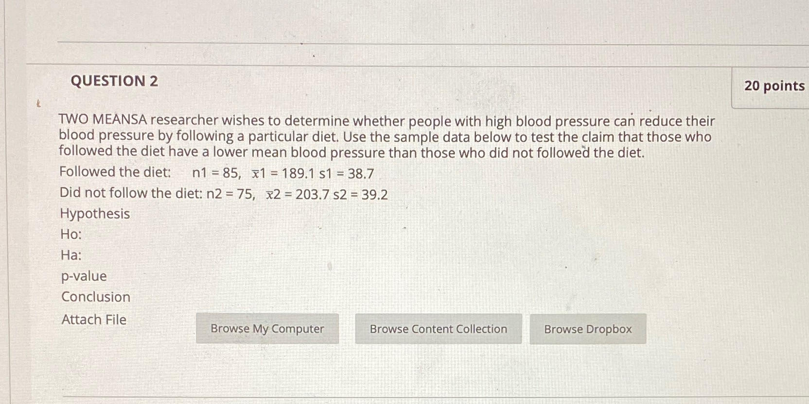 Would you please provide a detailed answer showing every step? QUESTION 2