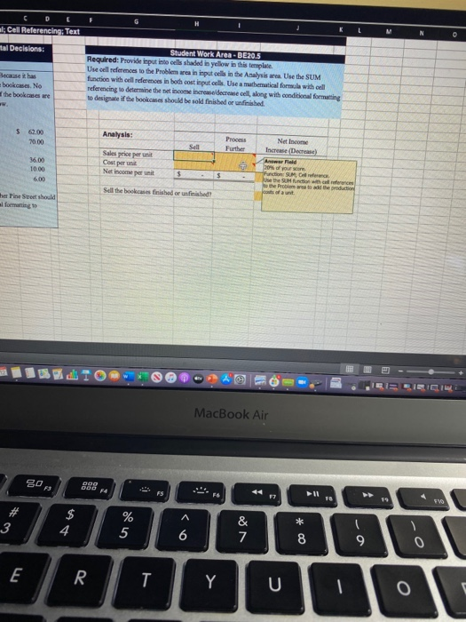 Updates E21 Formula: Add Subtract: Formatting Conditional: Call Referencing: Text Brief Exercise.